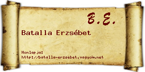 Batalla Erzsébet névjegykártya